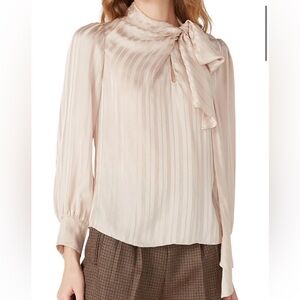 Rebecca Taylor size 6 long sleeve tie blouse